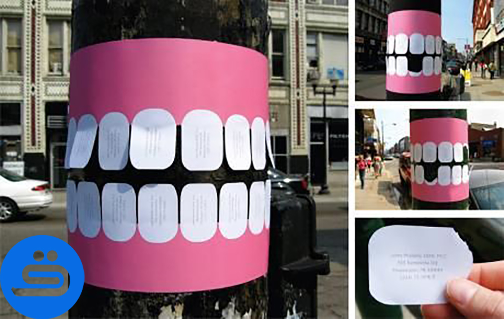مثالی از بازاریابی چریکی با استفاده از پوستر دندان