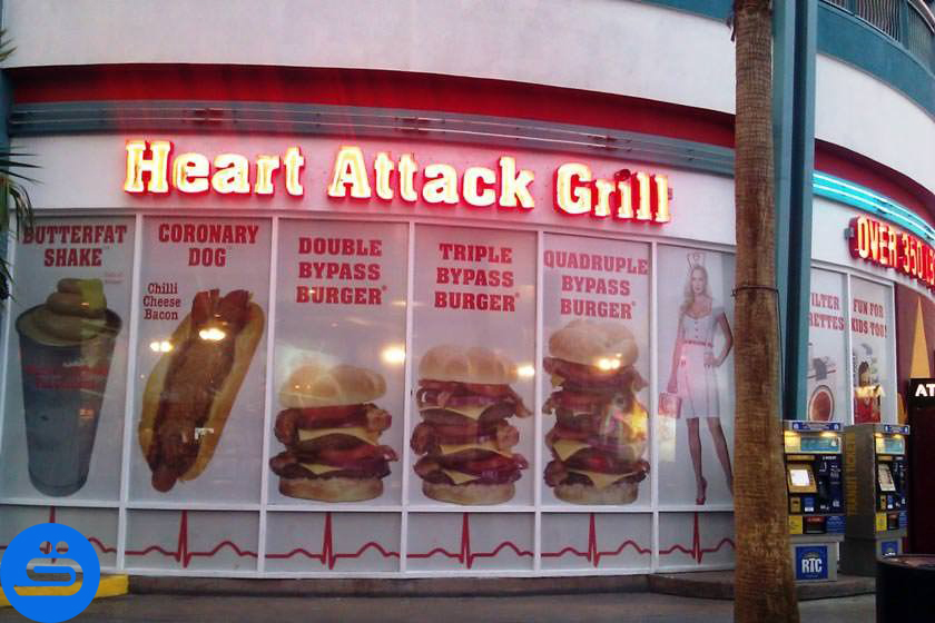 کمپین همبرگر بای‌پس رستوران گریل حمله قلبی یکی از بدترین نمونه‌های بازاریابی چریکی